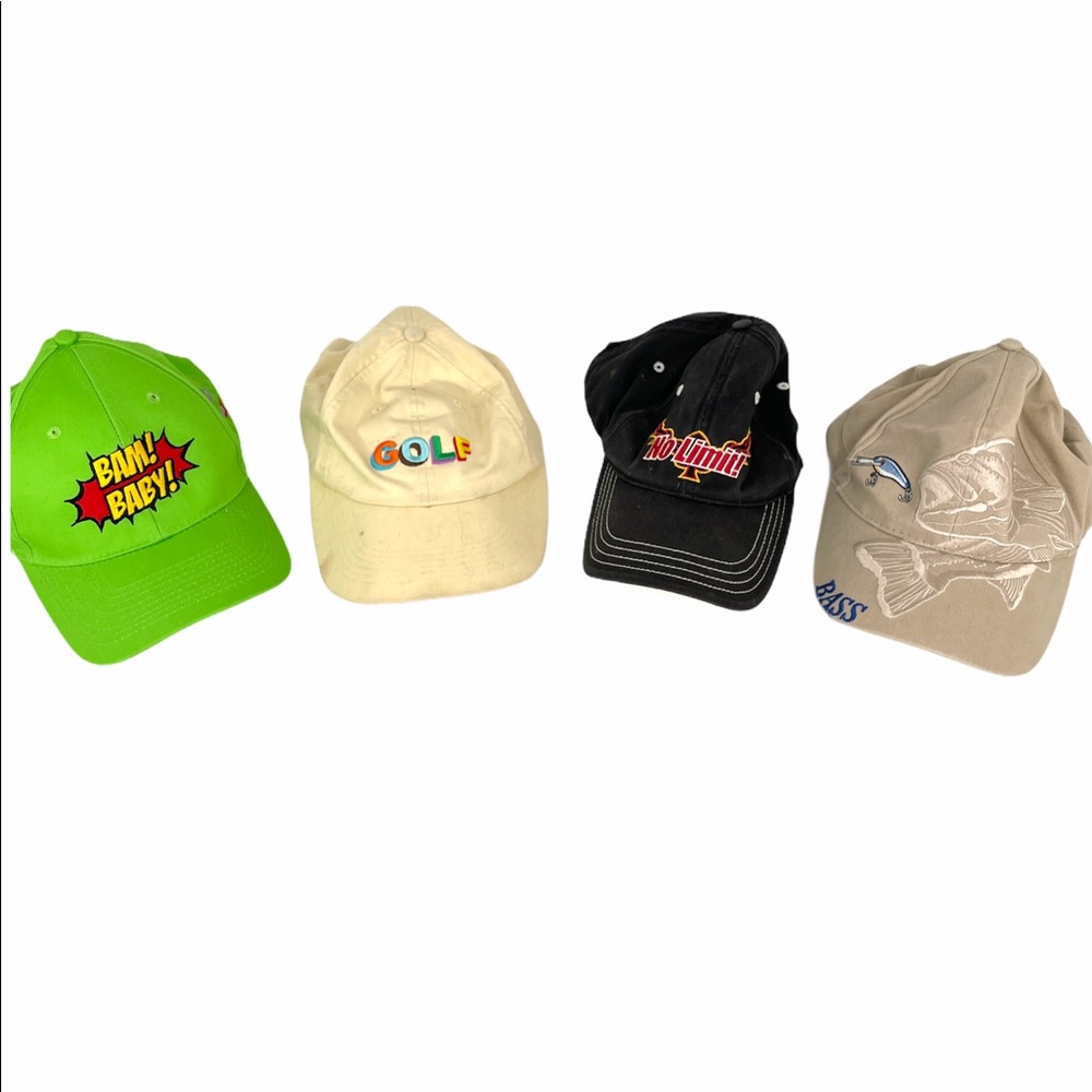 Hat Bundle of 4, Green, Black, Cream, Tan